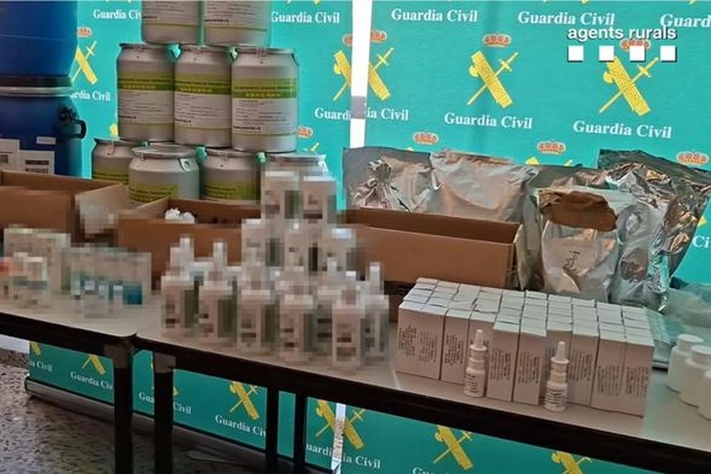 Instalaciones intervenidas en la Operación Tilosina en Terrassa