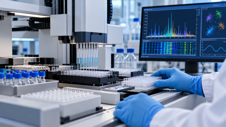 Sistema automatizado de laboratorio para análisis proteómico de muestras
